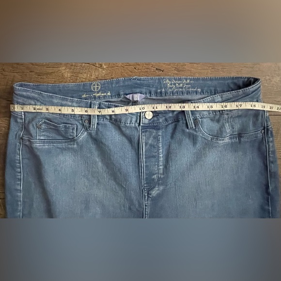 Hot In Hollywood Silky Denim Pull On Baby Bell Jeans Size 1X - Picture 8 of 9
